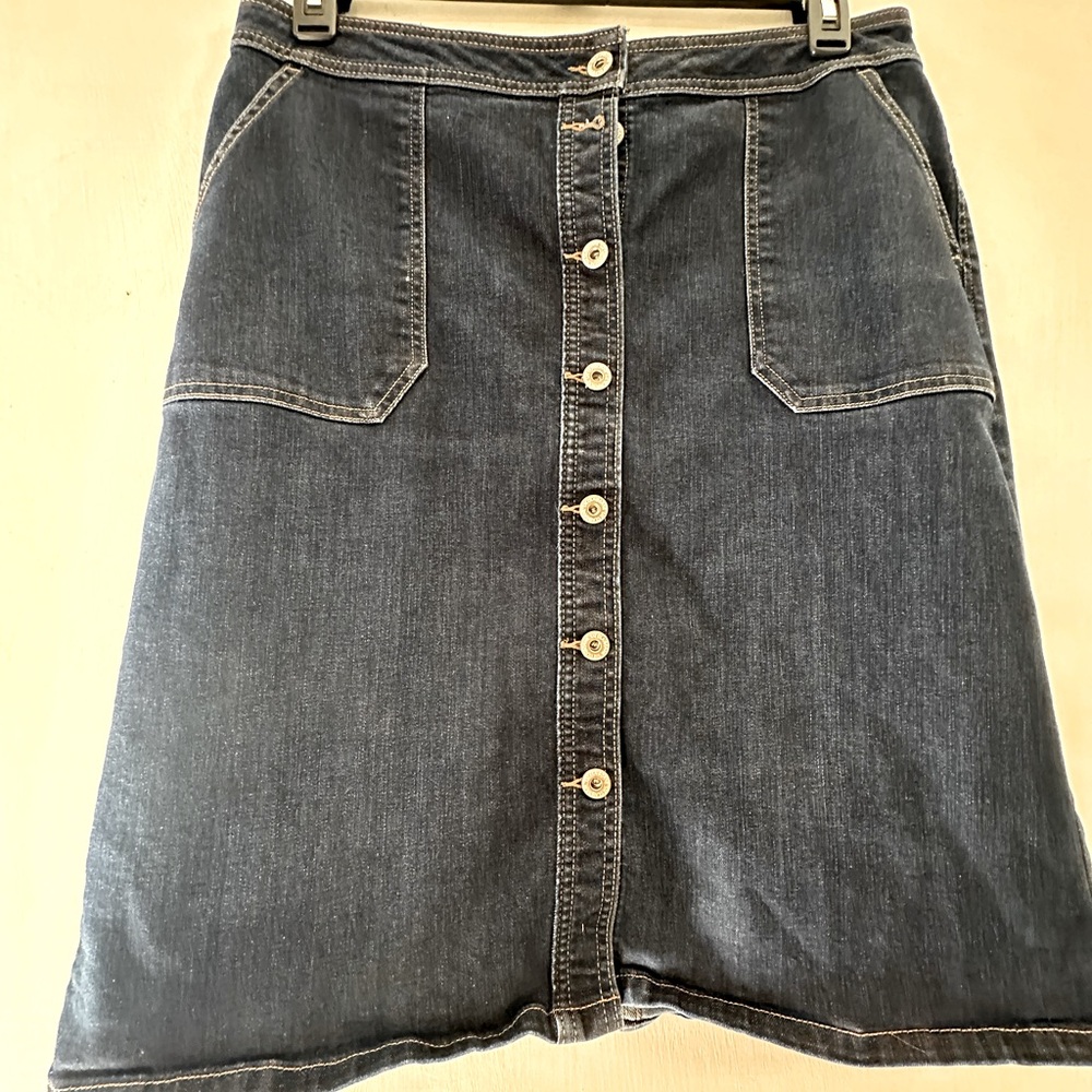 Liz Claiborne Blue A-Line Knee-Length Skirt